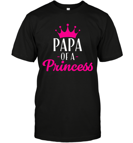 Papa Of A Princess Daddy Father Shirt T-Shirt T-Shirt Black
