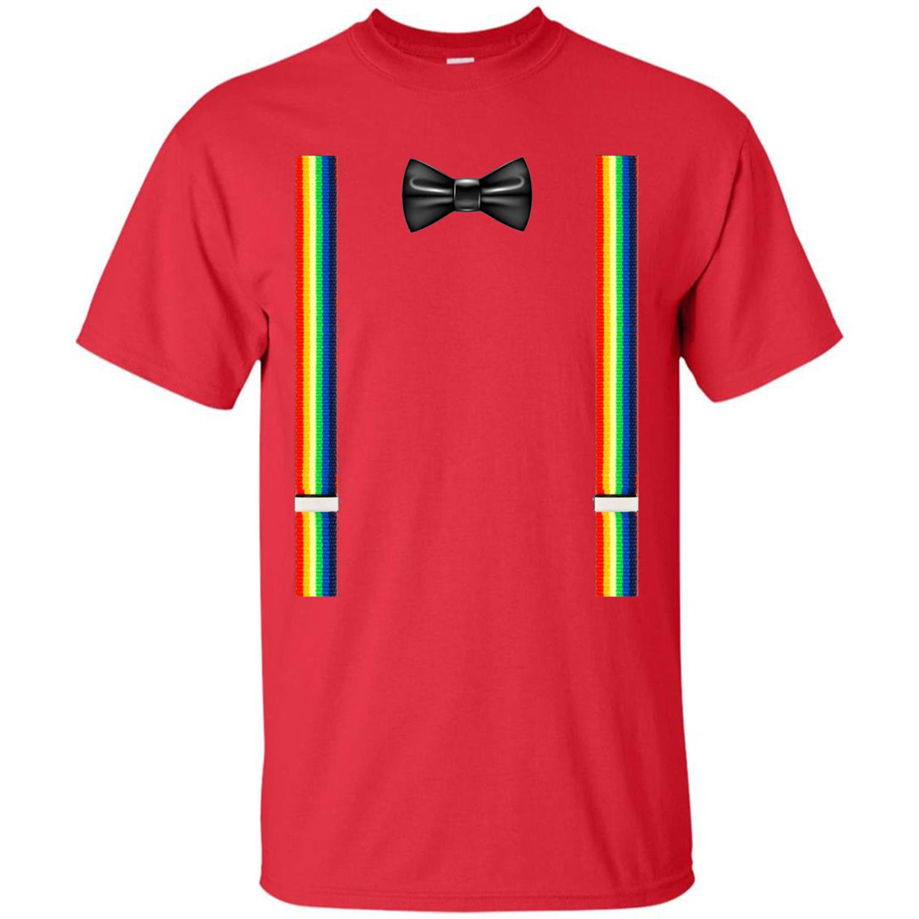 Suspenders And Bowtie Clown Costume T-shirt Red