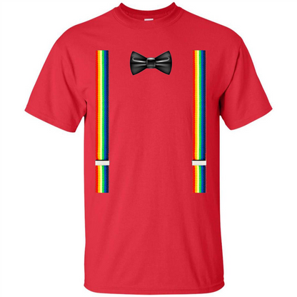 Suspenders And Bowtie Clown Costume T-shirt Red