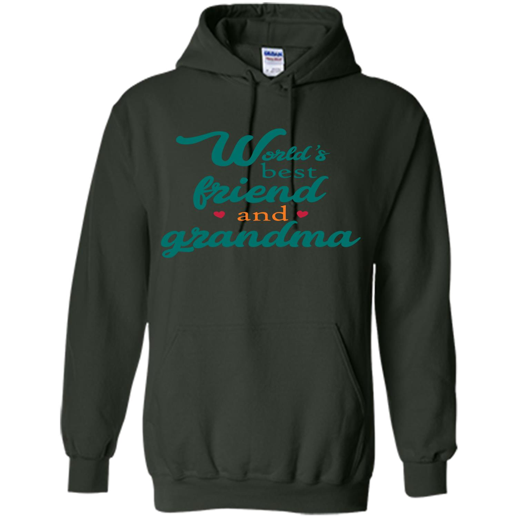 Grandma T-shirt World‰۪s Best Friend And Grandma Forest Green