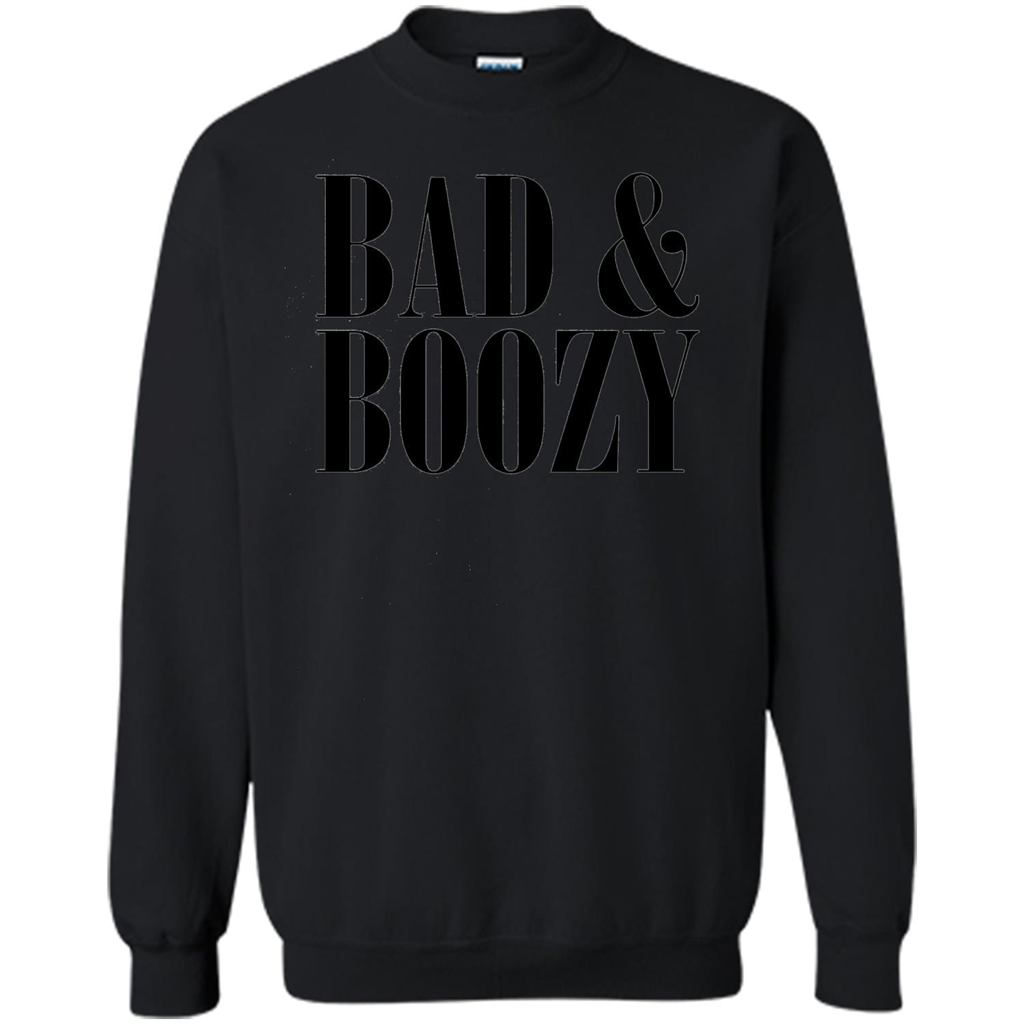 Bad And Boozy T-shirt Summer Beer Funny T-shirt Black