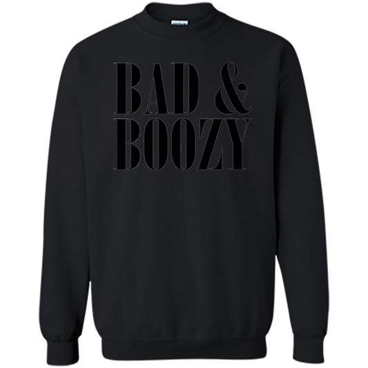 Bad And Boozy T-shirt Summer Beer Funny T-shirt Black