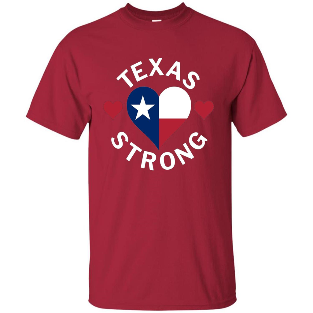 Texas Strong Hurricane Harvey Heart 2017 T-shirt Cardinal