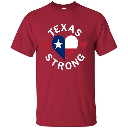 Texas Strong Hurricane Harvey Heart 2017 T-shirt Cardinal