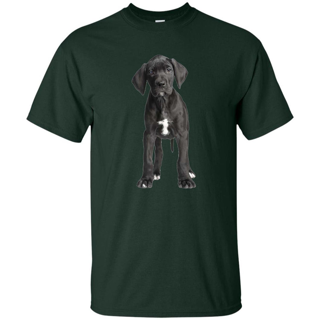 Great Dane Puppy T-shirt Forest Green