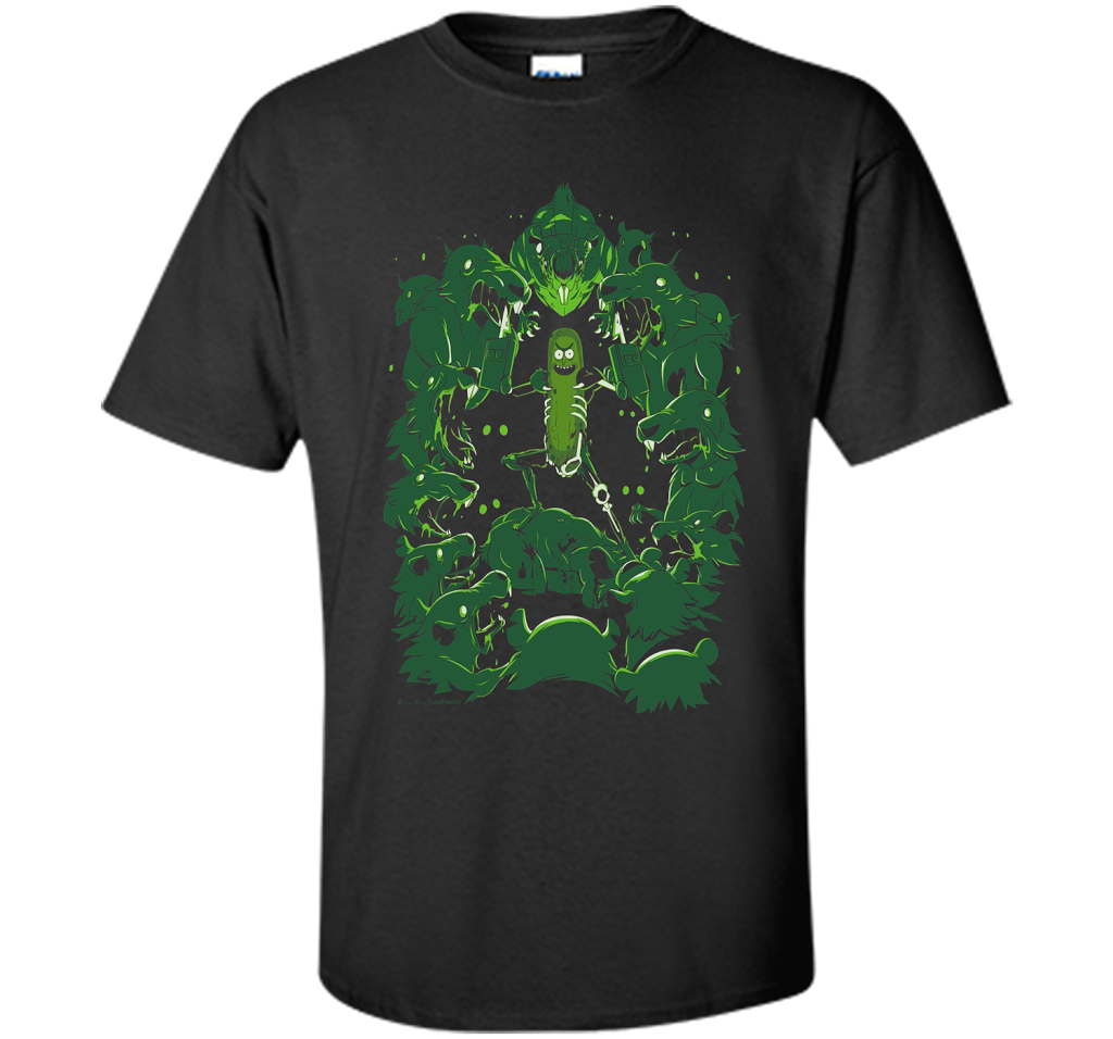 Pickle Rick Vs The Rats T-shirt Black