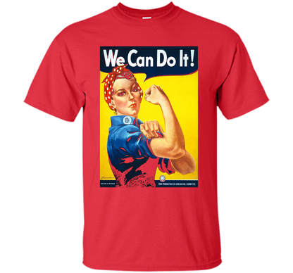 We Can Do It Poster Rosie The Riveter T-shirt Red