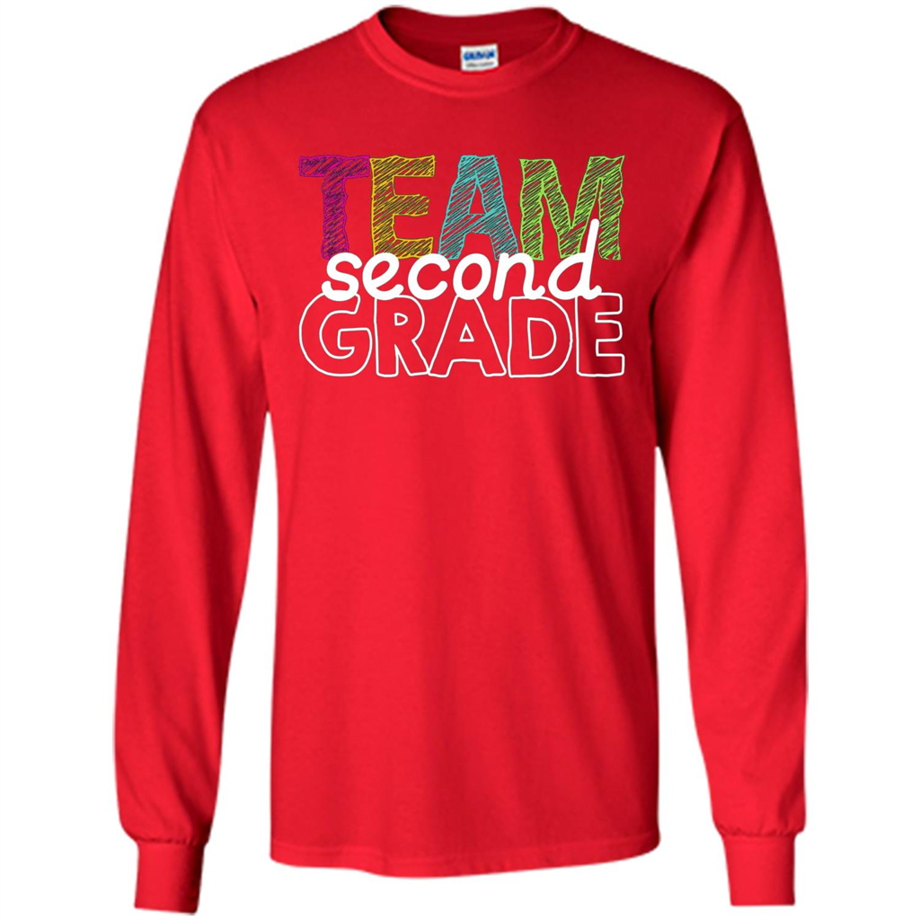 Team Second Grade Teacher T-Shirt Red