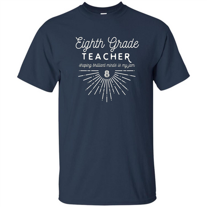 Teacher T-Shirts by F5 Eighth Grade Teacher T-shirt Navy