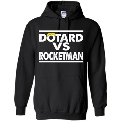 Funny American President T-shirt Dotard Vs Rocketman T-shirt Black