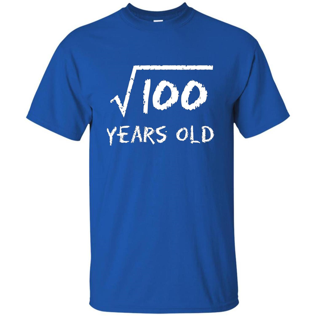 Square Root Of 100 T-shirt 10th Birthday 10 Years Old T-Shirt Royal