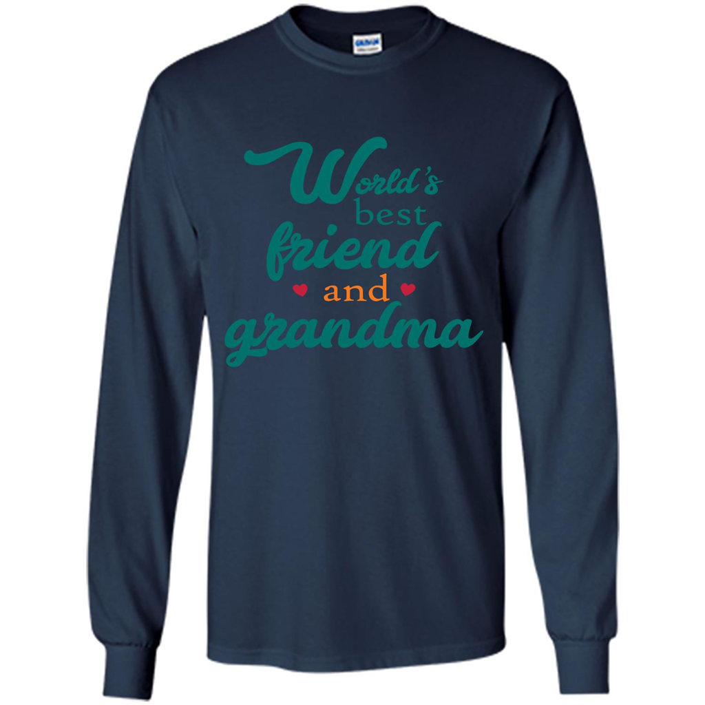 Grandma T-shirt World‰۪s Best Friend And Grandma Navy