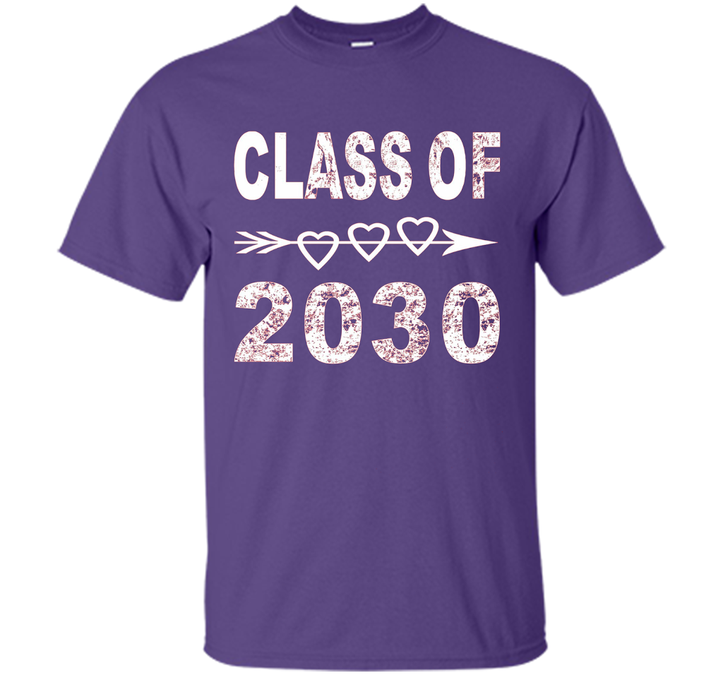 Kindergarten T-shirt Class Of 2030 Kindergarten Style T-shirt Purple