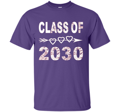 Kindergarten T-shirt Class Of 2030 Kindergarten Style T-shirt Purple