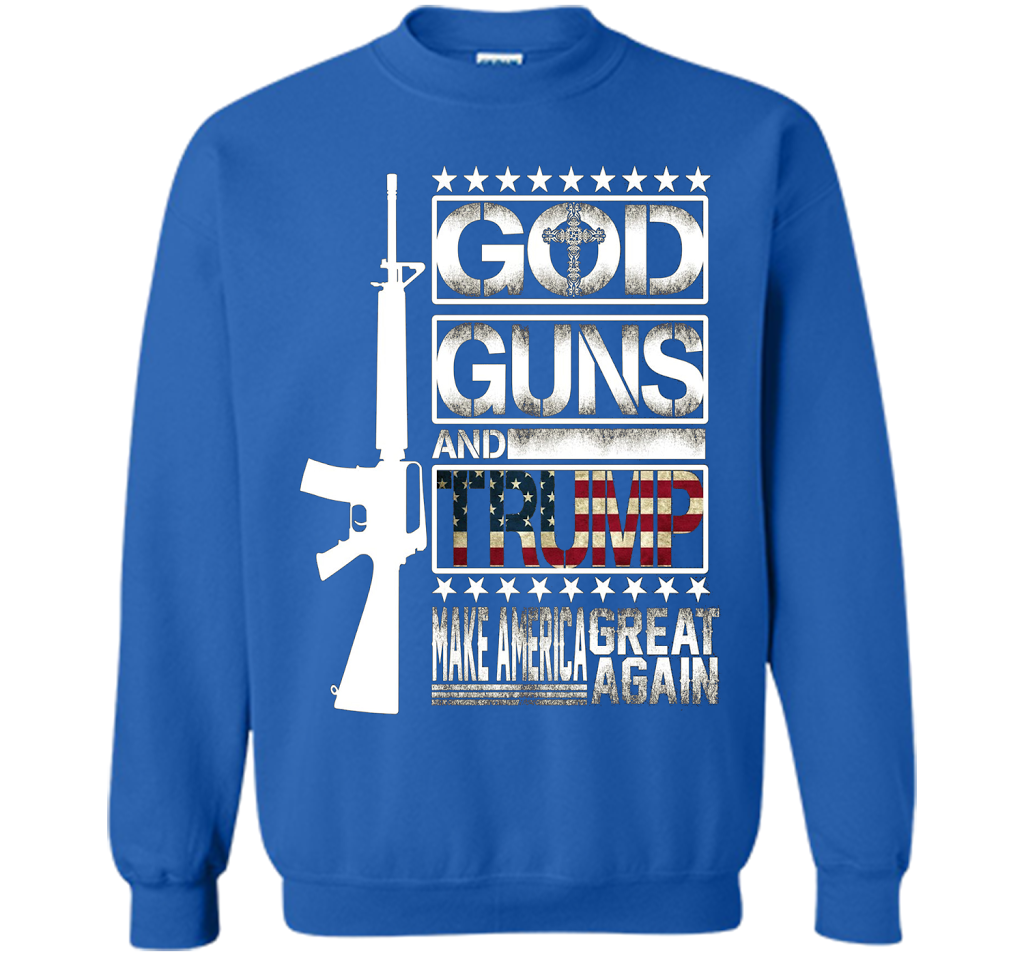 GOD Guns &amp; Trump 2nd Amendment T-Shirt shirt Royal