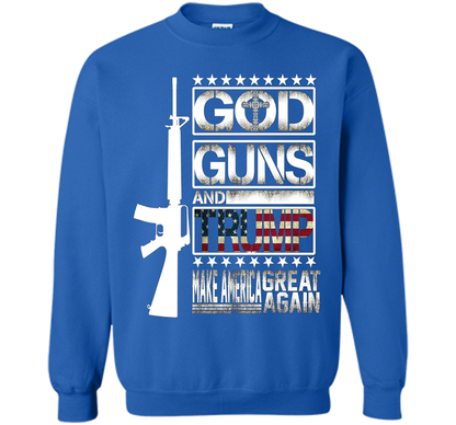 GOD Guns &amp; Trump 2nd Amendment T-Shirt shirt Royal