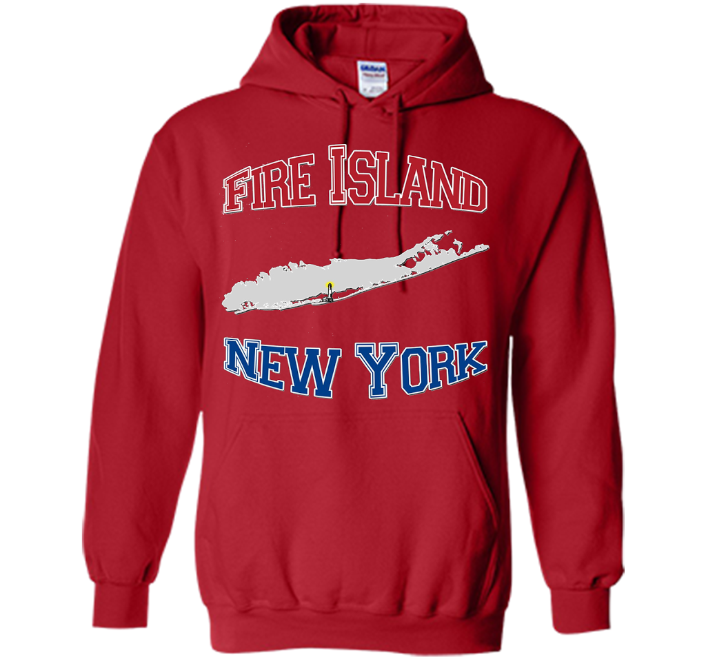 Fire Island New York T-shirt Red