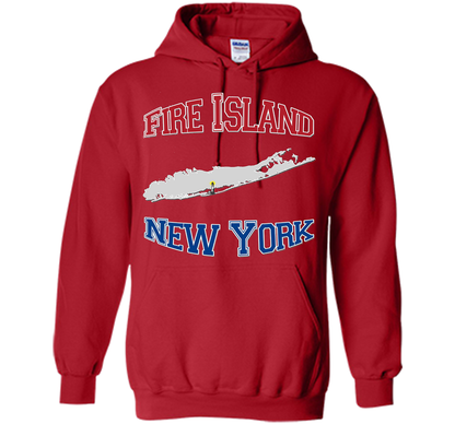 Fire Island New York T-shirt Red