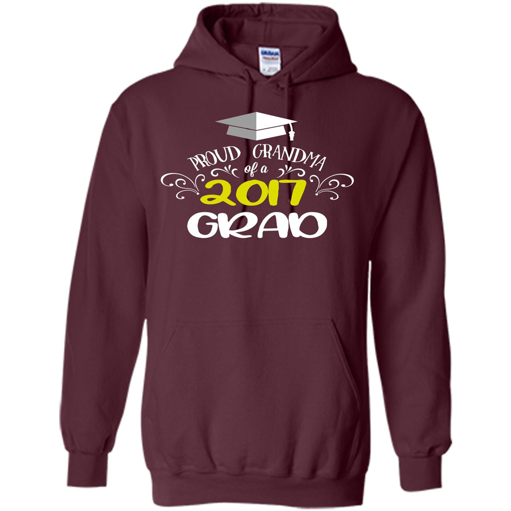 Graduation T-shirts Funny Tees Proud Grandma Maroon