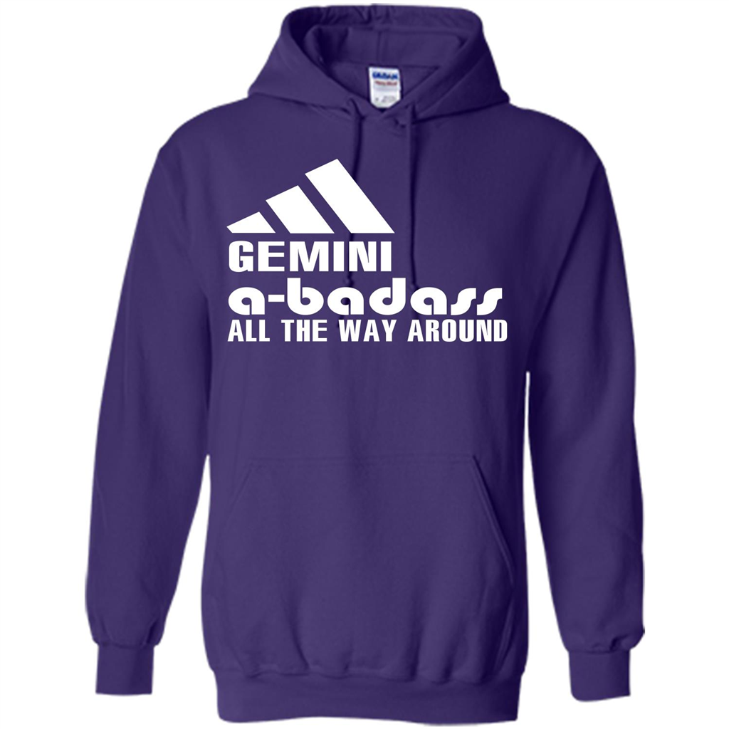 Gemini A-Badass All The Way Around T-shirt Purple