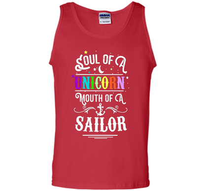 Soul Of A Unicorn Mouth Of A Sailor T-shirt Red