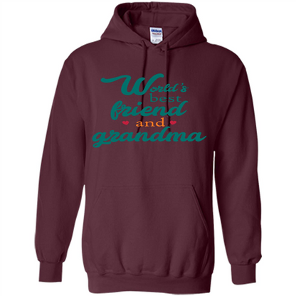 Grandma T-shirt World‰۪s Best Friend And Grandma Maroon