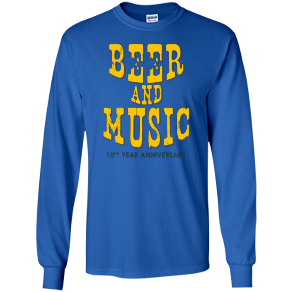 Beer And Music 10th Year Anniversary T-shirt Royal