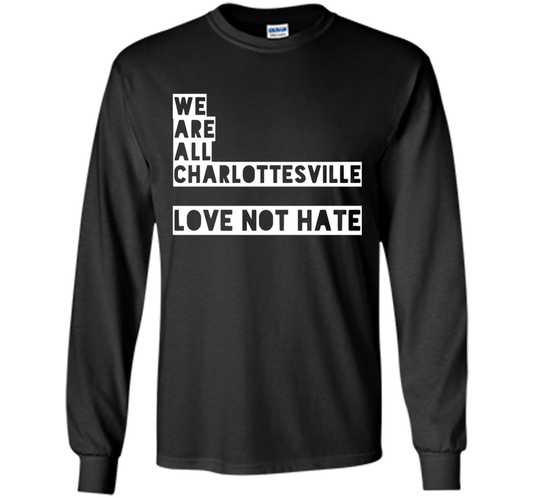 Charlottesville love not hate t-shirt cool shirt Black