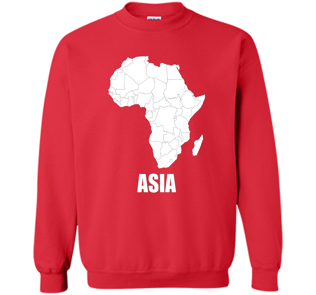 Africa Asia Funny T-shirts - Humor TT-shirt Red
