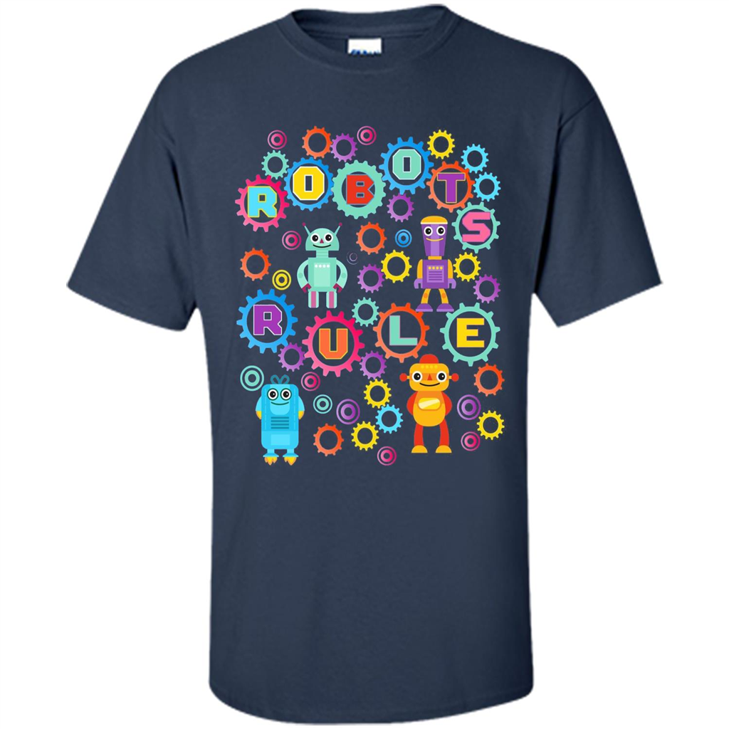 Robots Rule T-shirt Navy