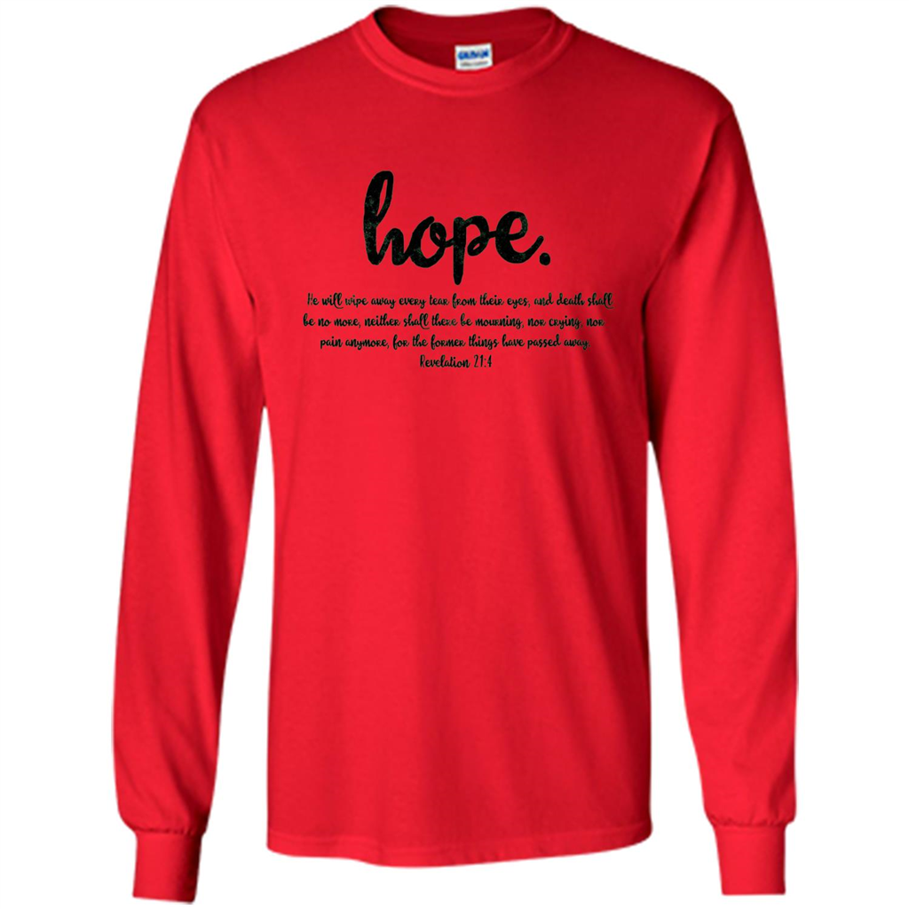 Hope Inspiration Tshirt With Bible Quote Red