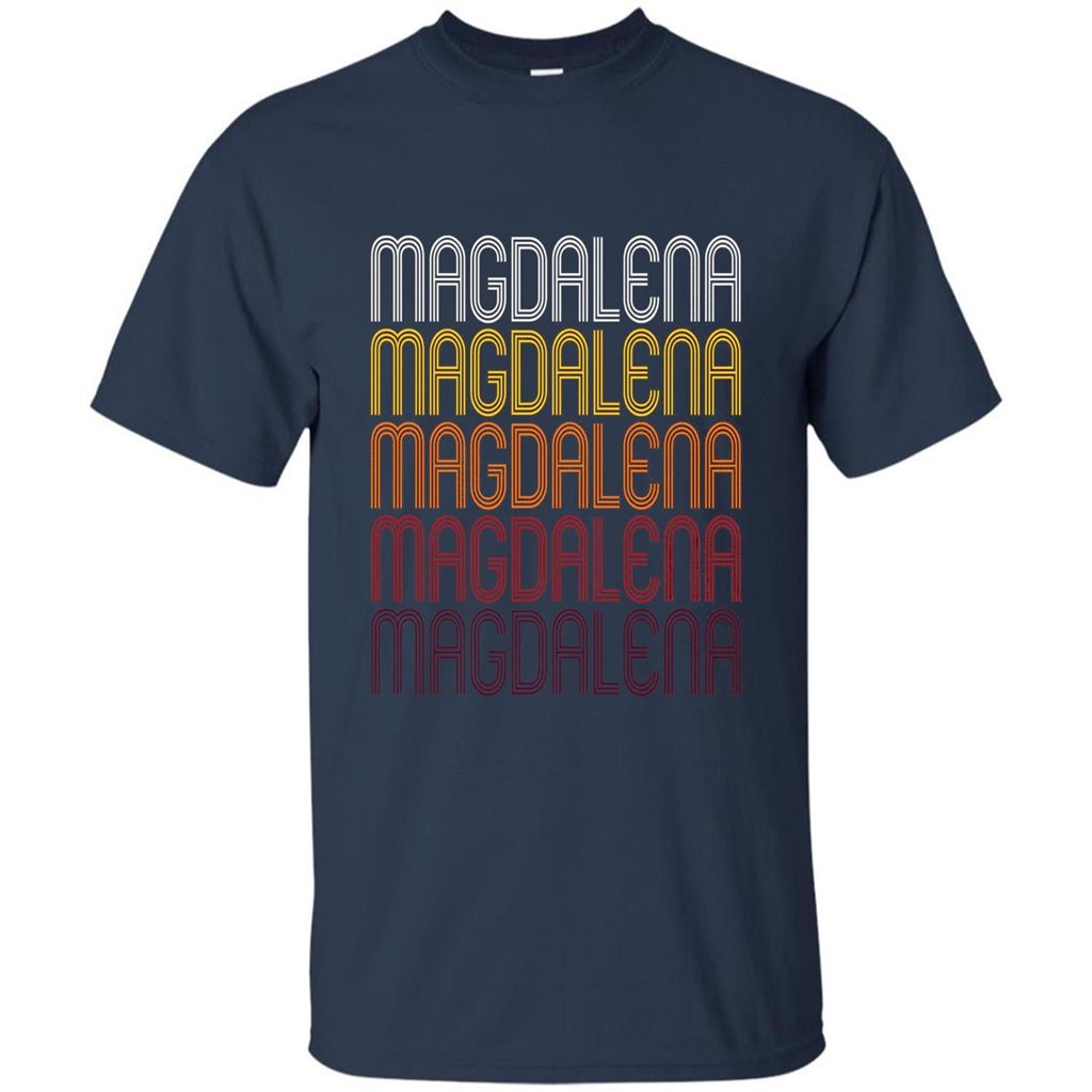 Magdalena Retro Wordmark Pattern T-shirt Navy