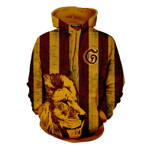 Striped Gryffindor Harry Potter 3D Hoodie