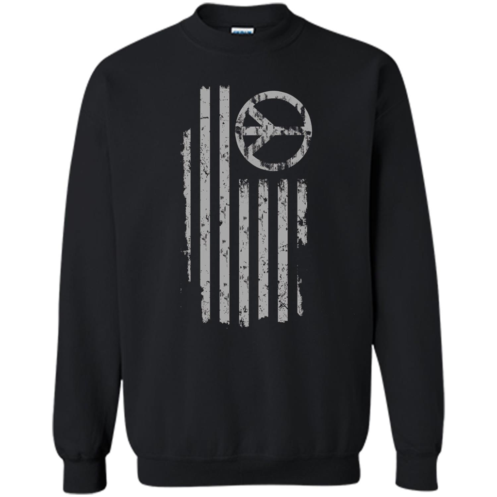 American Peace Flag T-shirt Patriotic Peace Sign Flag Shirt Black