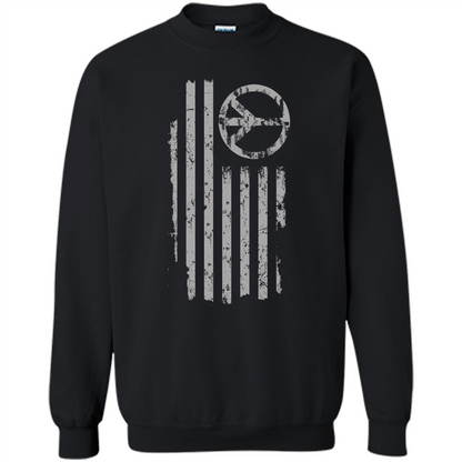 American Peace Flag T-shirt Patriotic Peace Sign Flag Shirt Black