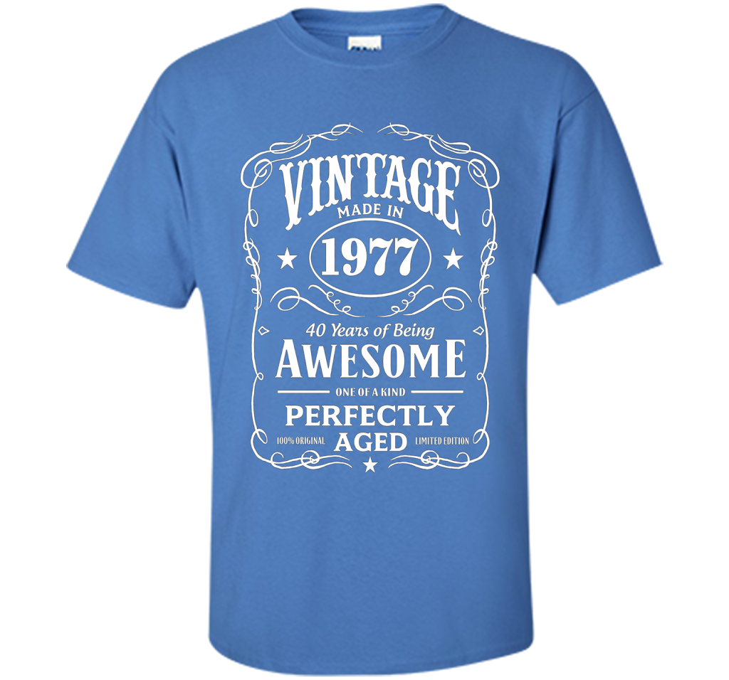 Vintage Made In 1977 Birthday Gift T-Shirt shirt Iris