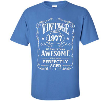 Vintage Made In 1977 Birthday Gift T-Shirt shirt Iris
