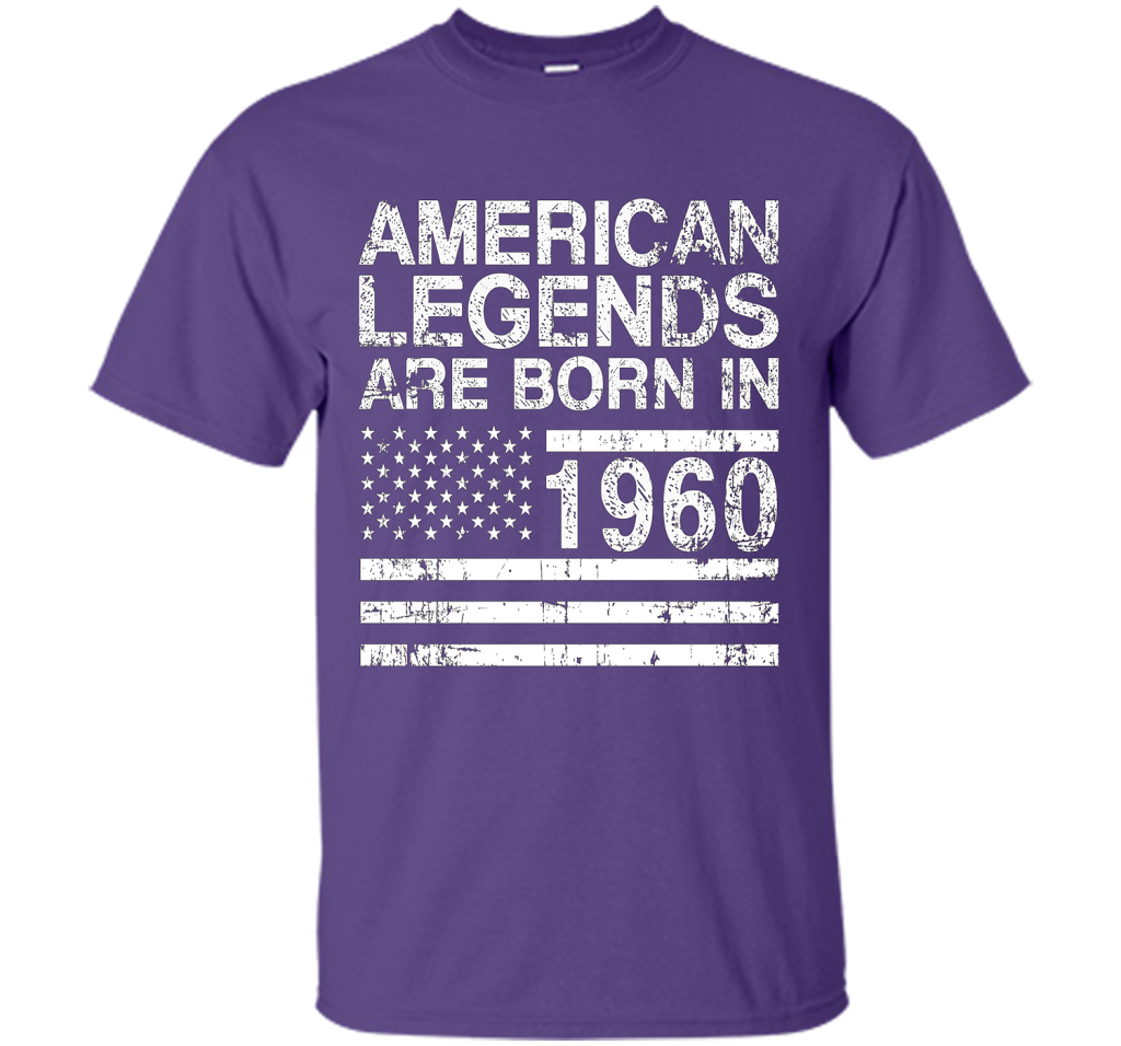 American Legends Are Born in 1960 57th Birthday Gift Tshirts shirt Purple