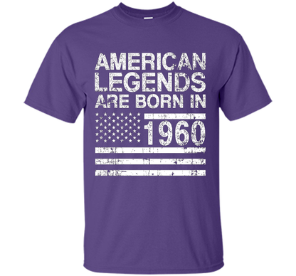 American Legends Are Born in 1960 57th Birthday Gift Tshirts shirt Purple