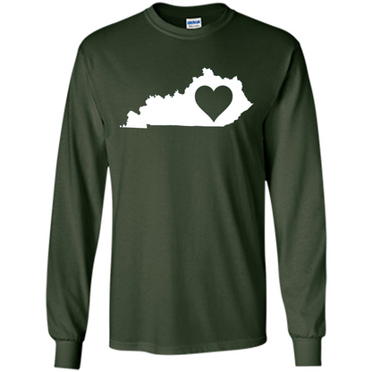Kentucky Love T-Shirt Kentucky State T-shirt Forest Green