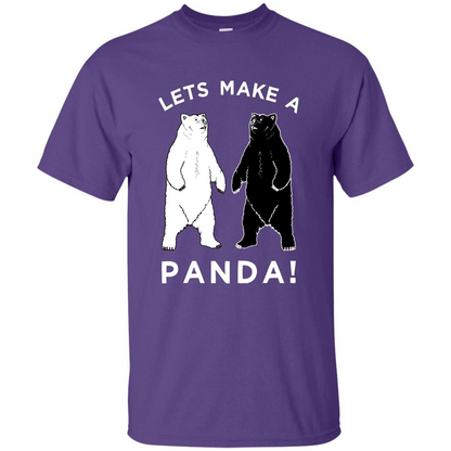 Funny Panda T-shirt Lets Make A Panda T-Shirt Purple