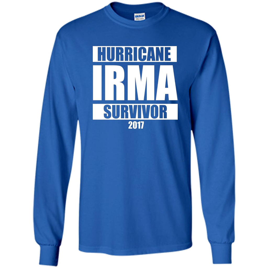 Hurricane Irma Survivor T-shirt 2017 Royal