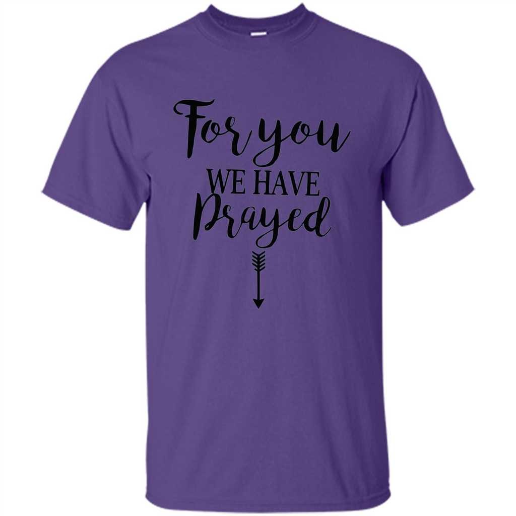 Pregnancy Announcement T-shirt Mother's Day For You We Have Prayed Purple
