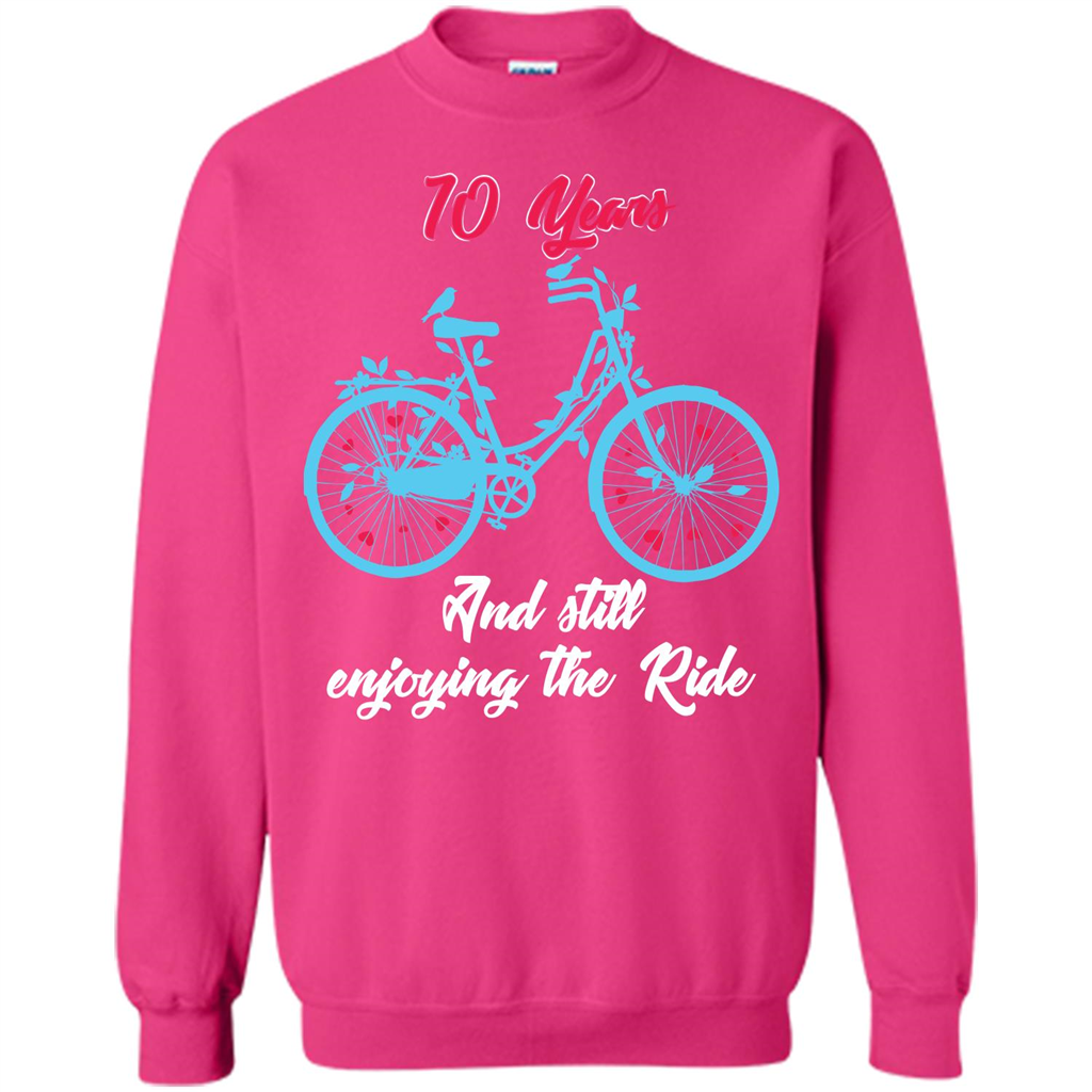 Anniversary T-shirt 10 Years And Still Enjoying The Ride Heliconia