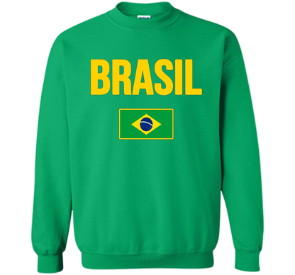 BRASIL T-shirt Brazilian National Country Flag Tee Camiseta cool shirt Irish Green