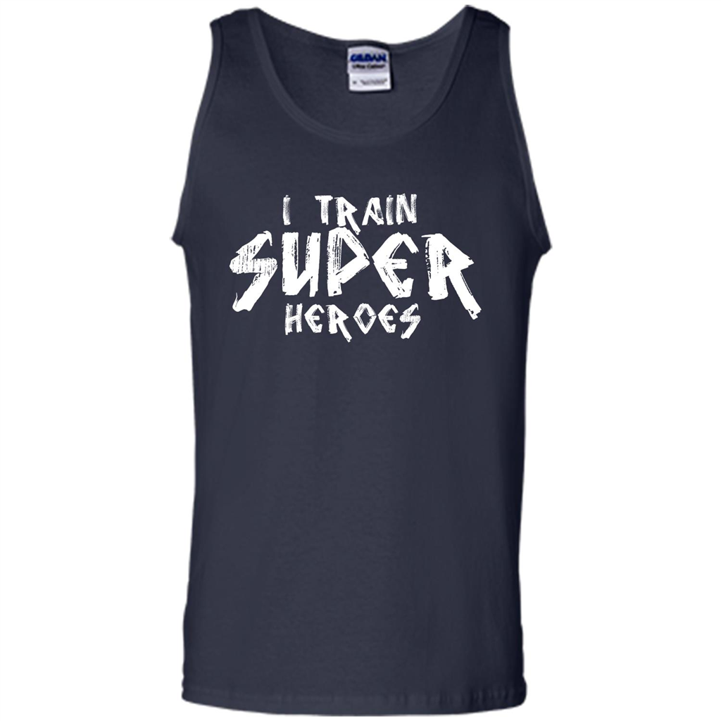 I Train Super Heroes T-shirt Navy