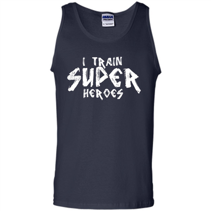 I Train Super Heroes T-shirt Navy