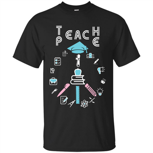 Teacher T-shirt Teach P.E T-shirt Black