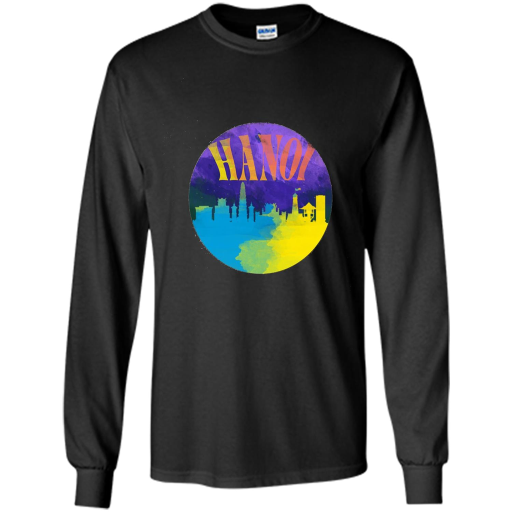 Love Vietnam T-shirt Hanoi Skyline Horizon Sunset Black