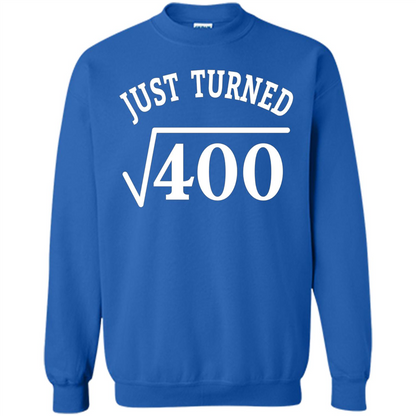 Birthday Gift T-shirt 20 Years Old Just Turn Square Root 400 T-shirt Royal